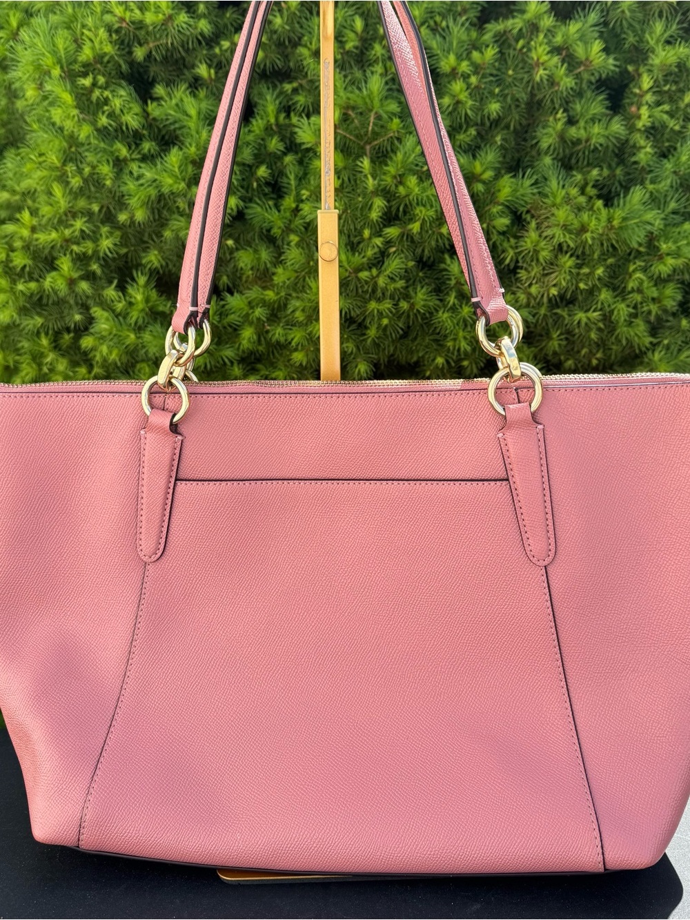 COACH Ava Pink Leather Tote Bag with Gold Hardware - Picture 7 of 11